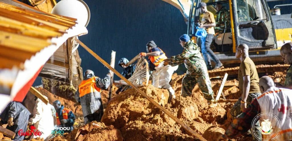 Guinée : Au moins 15 morts dans un éboulement de terrain à Manéah, les secours déployés